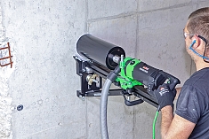 Использование установок с микроударом для сухого алмазного бурения Eibenstock DSE 162